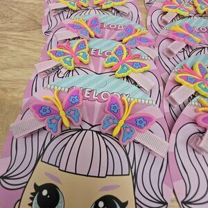 LOL Melody Butterfly Hairclips Party Favor Pack 12 Sets Of 2 Each